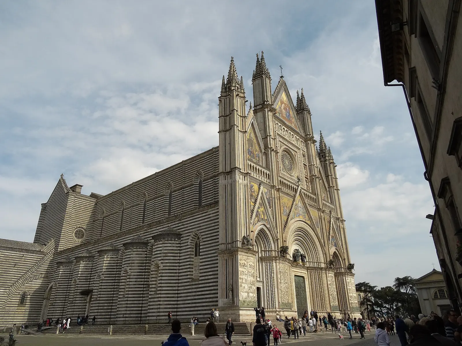 The facade of Orvieto Cathedral in Umbria